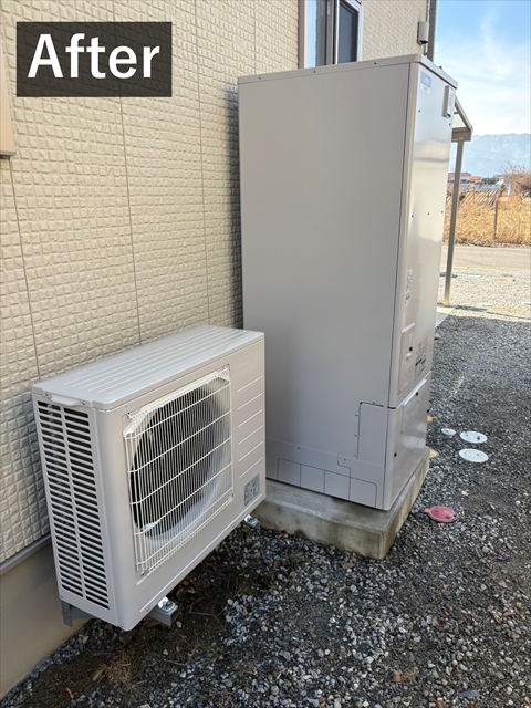 塩尻市エコキュート交換工事　施工後